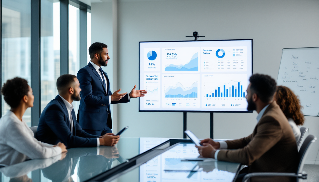 금융 전문가가 투자자들에게 국민성장펀드 소득공제 개념을 설명하는 모습