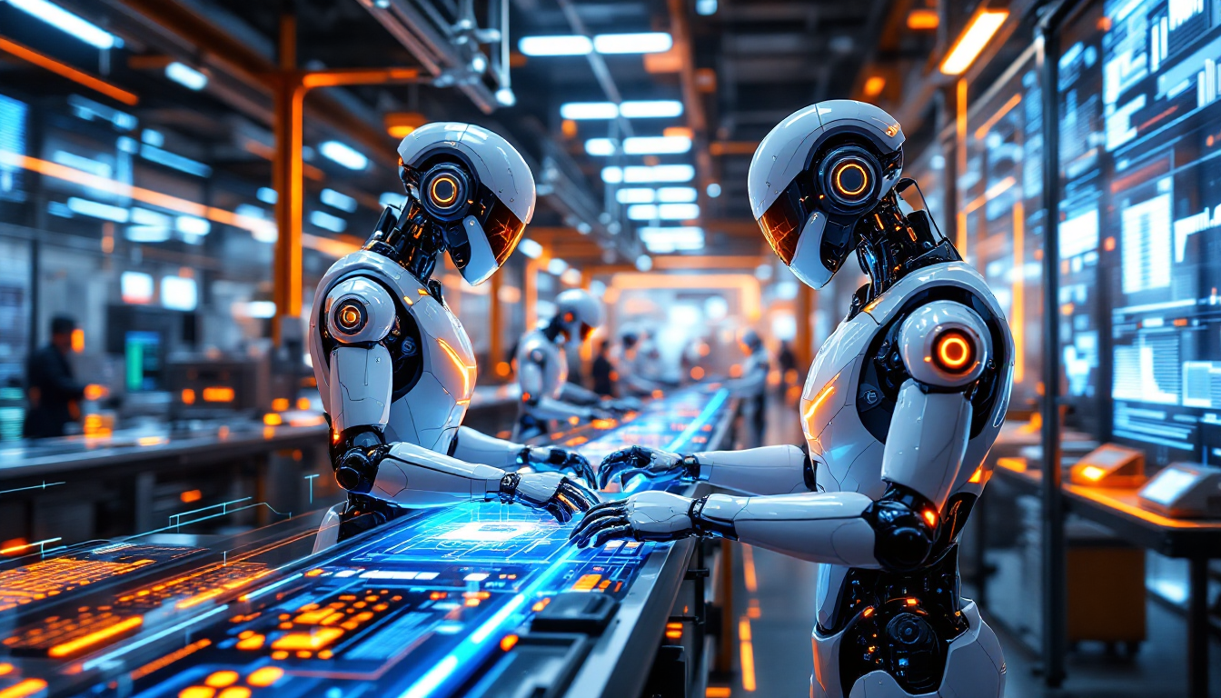 2026년 대기업의 AI와 미래 산업 투자 집중을 나타내는 첨단 산업과 기술 이미지