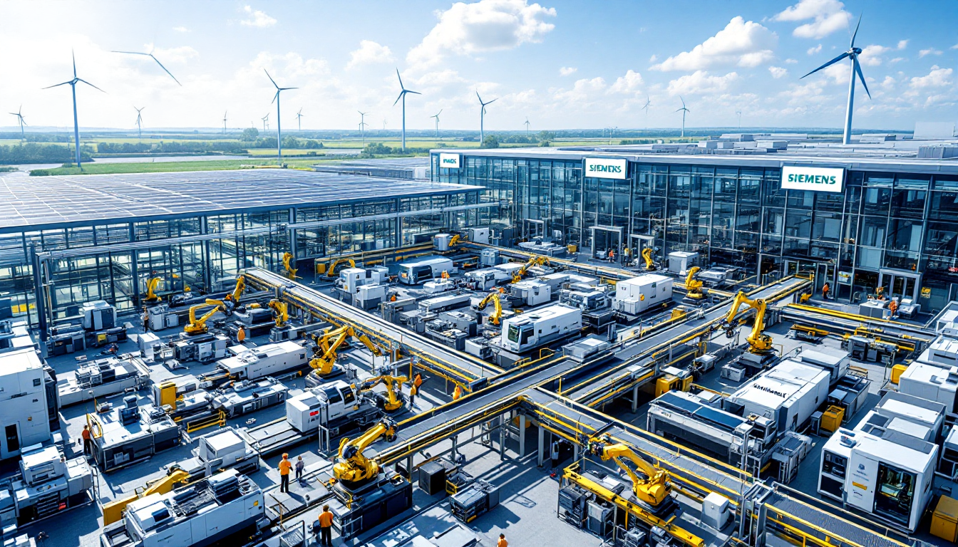 독일 제조업 회복과 주요 기업을 보여주는 현대식 산업 현장 실사 이미지