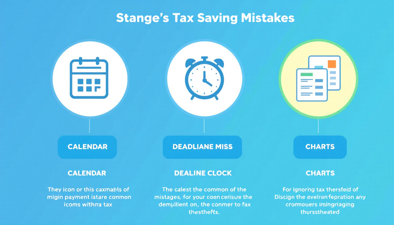 절세 전략 실패의 흔한 실수 TOP3를 시각화한 고품질 인포그래픽