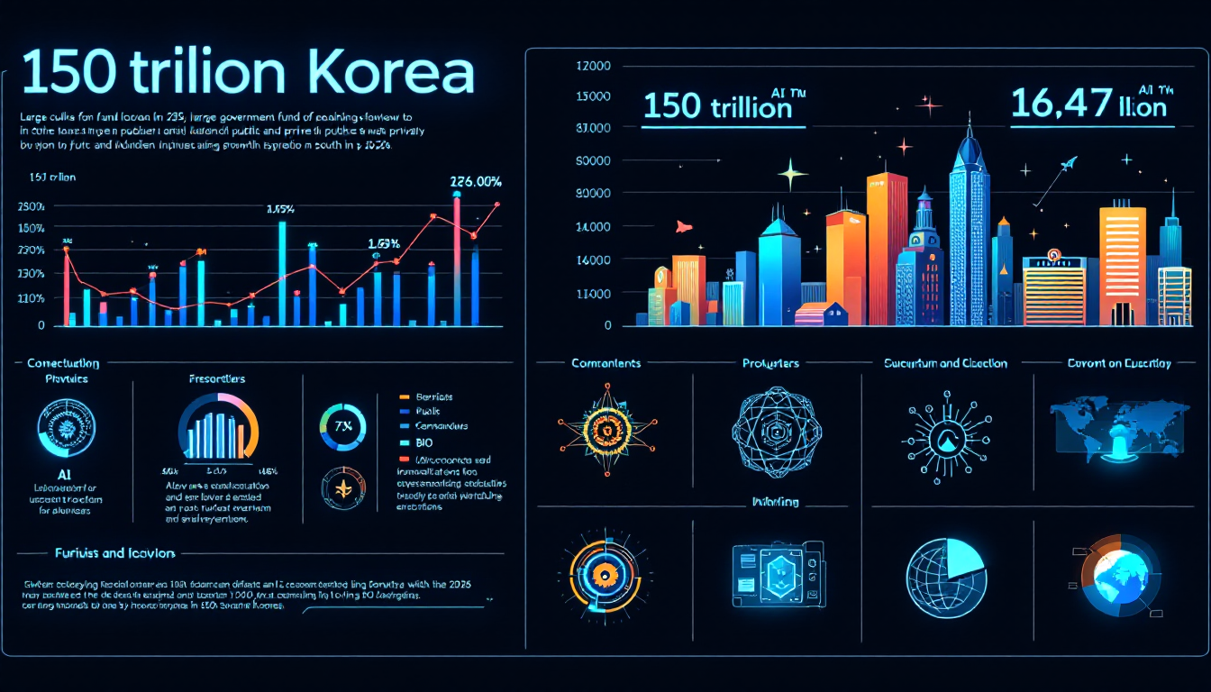 2026년 국민성장펀드의 대규모 정부 및 민간 투자 구조와 첨단 산업 성장 시각화
