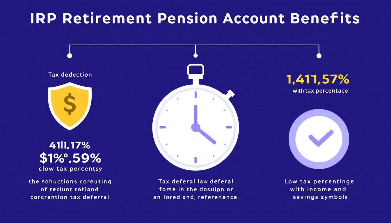 IRP 개인형퇴직연금의 세액공제 및 과세이연 혜택을 시각화한 이미지