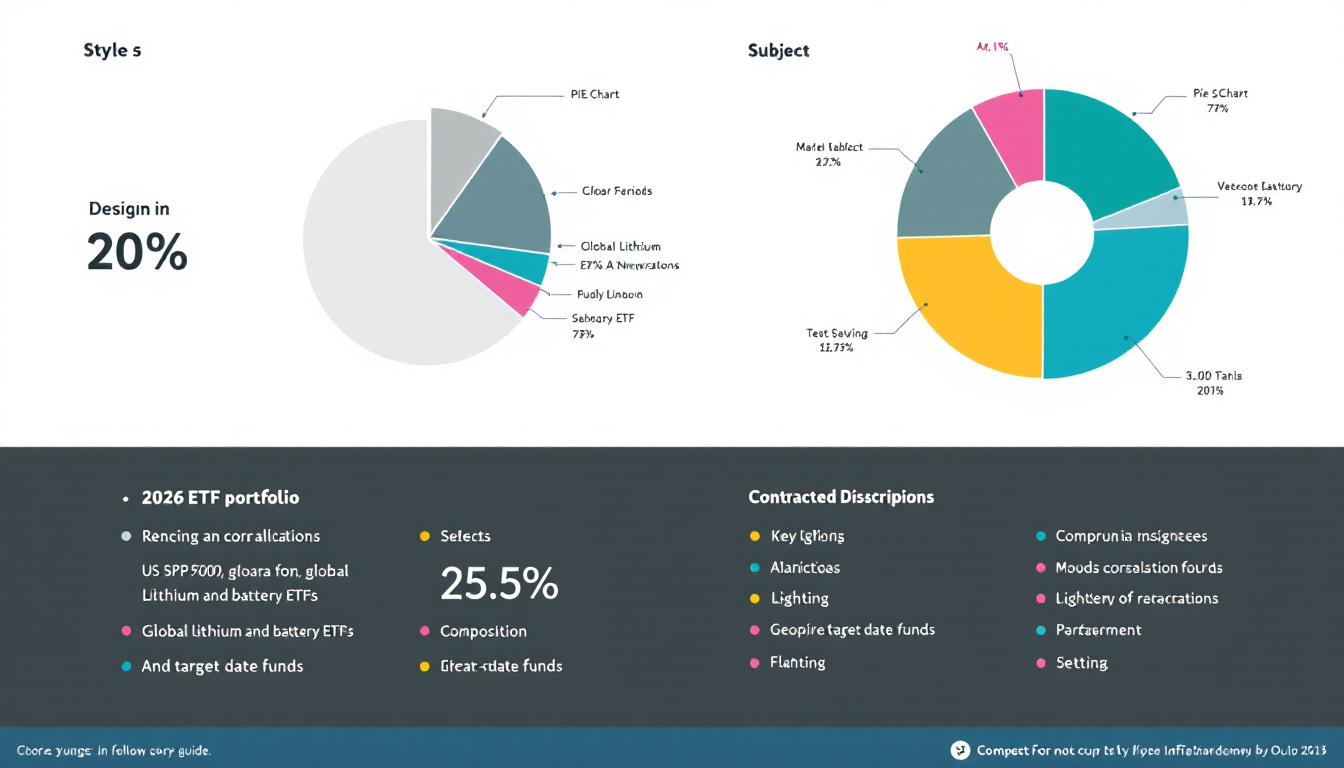 2026년 추천 연금 ETF 포트폴리오 구성과 비중을 나타내는 그래픽 차트