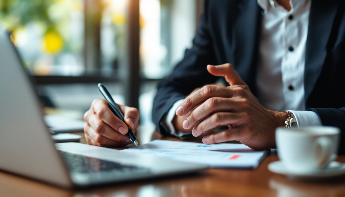 부동산 계약서를 꼼꼼히 확인하는 모습