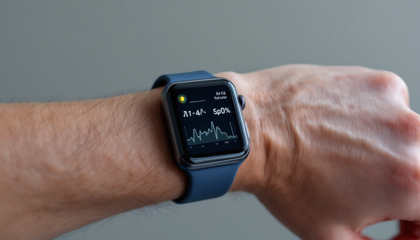 심전도와 혈중 산소 포화도 측정 기능을 가진 고급 스마트 워치