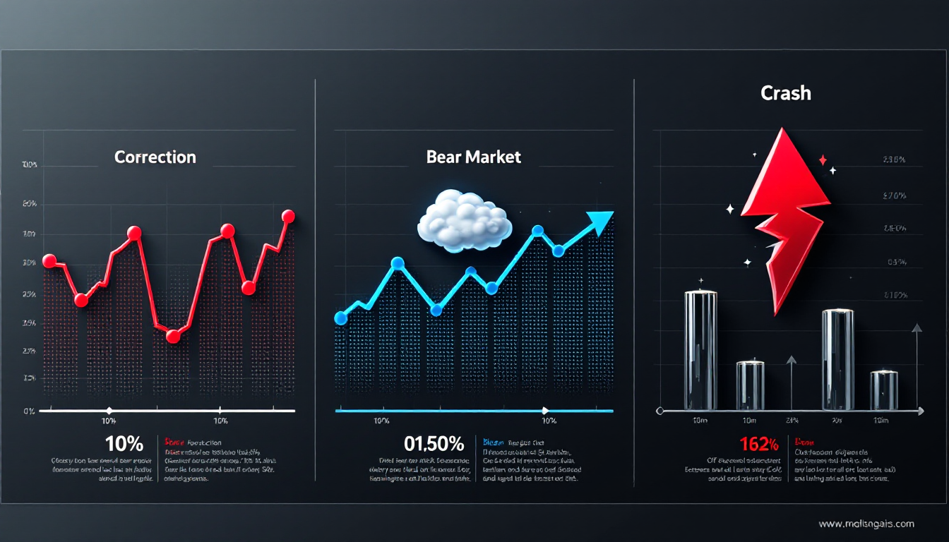 하락장의 단계별 정의를 설명하는 인포그래픽