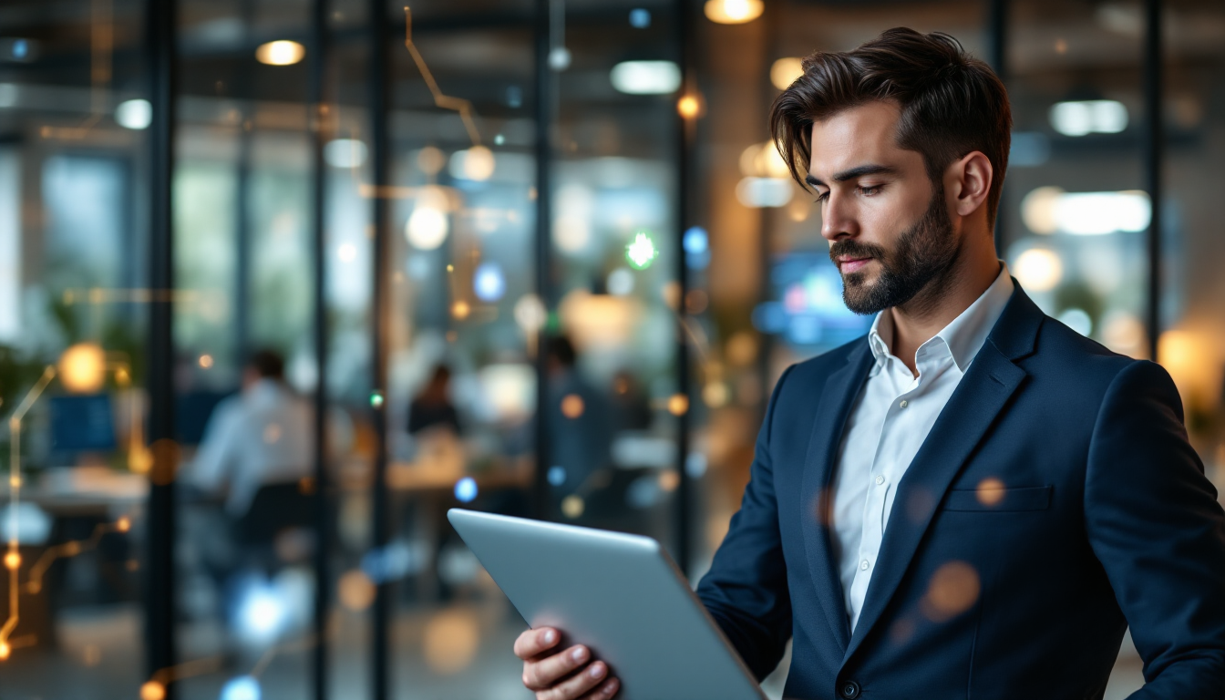 효율적인 비즈니스를 위해 자동화 도구 사용을 시작하는 전문가의 모습