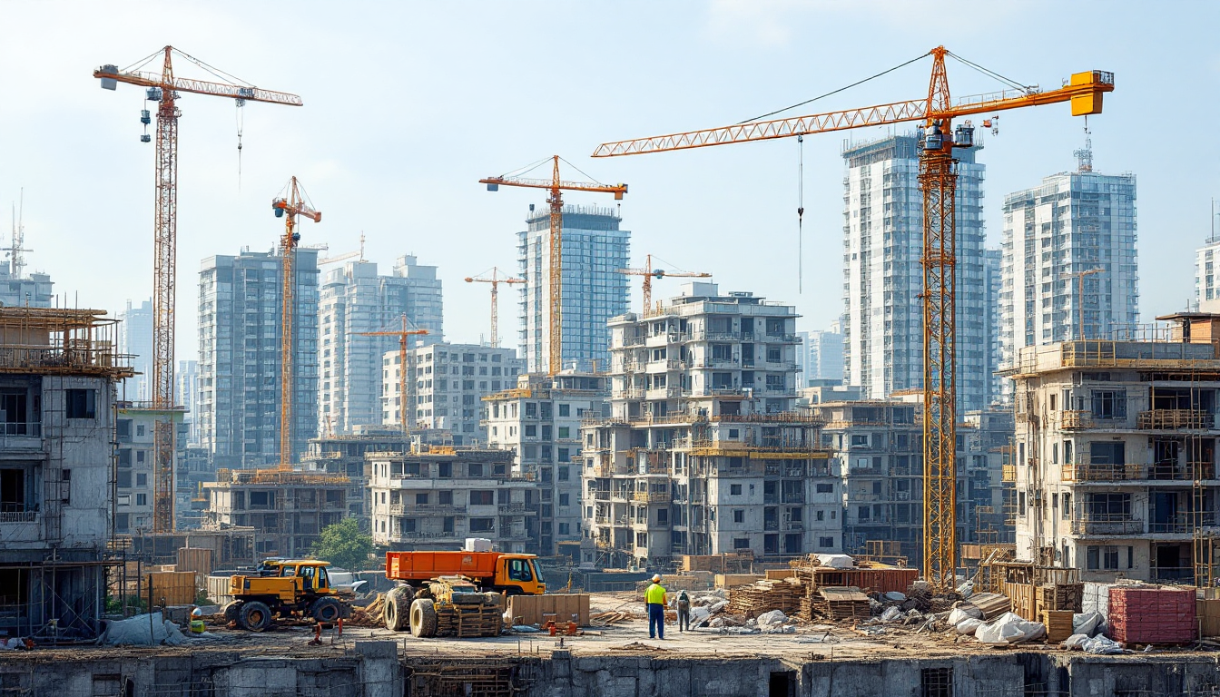 2025년 재개발 및 재건축 규제 완화로 진행 중인 도심 재건설 현장