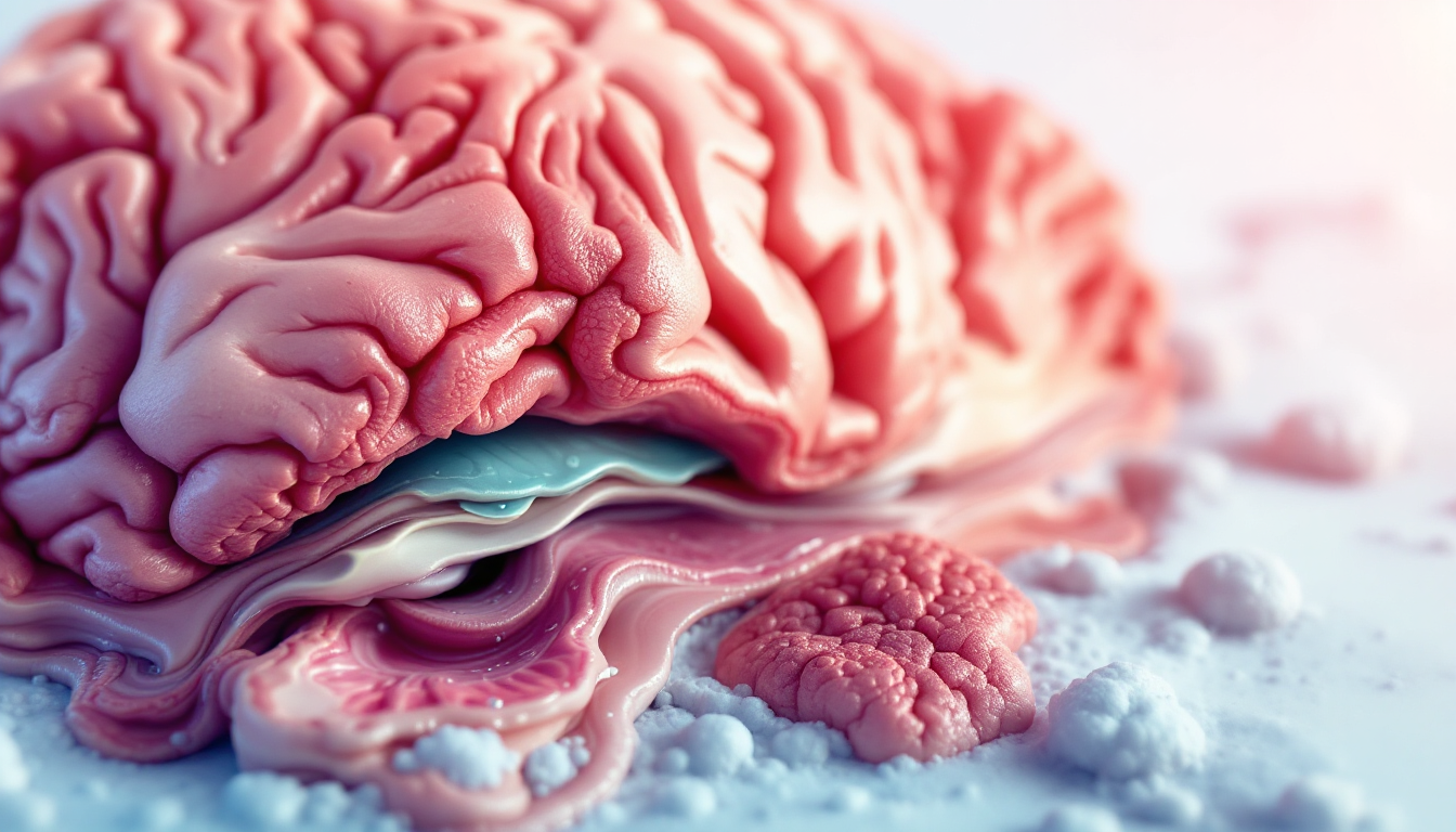 황반을 강조하여 블루라이트를 필터링하는 루테인과 지아잔틴 분자를 보여주는 인체 망막 상세 일러스트