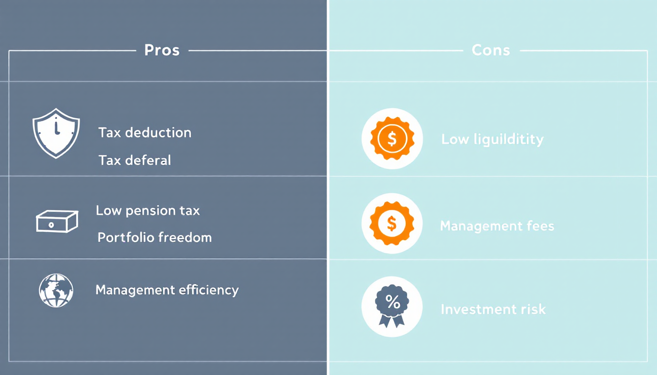 IRP 계좌의 장점과 단점을 비교하는 인포그래픽 이미지