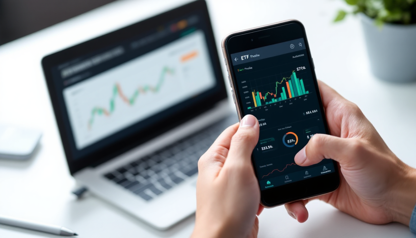 개인용 투자 성향 분석과 세제 혜택을 받고 있는 스마트폰 앱 사용 장면