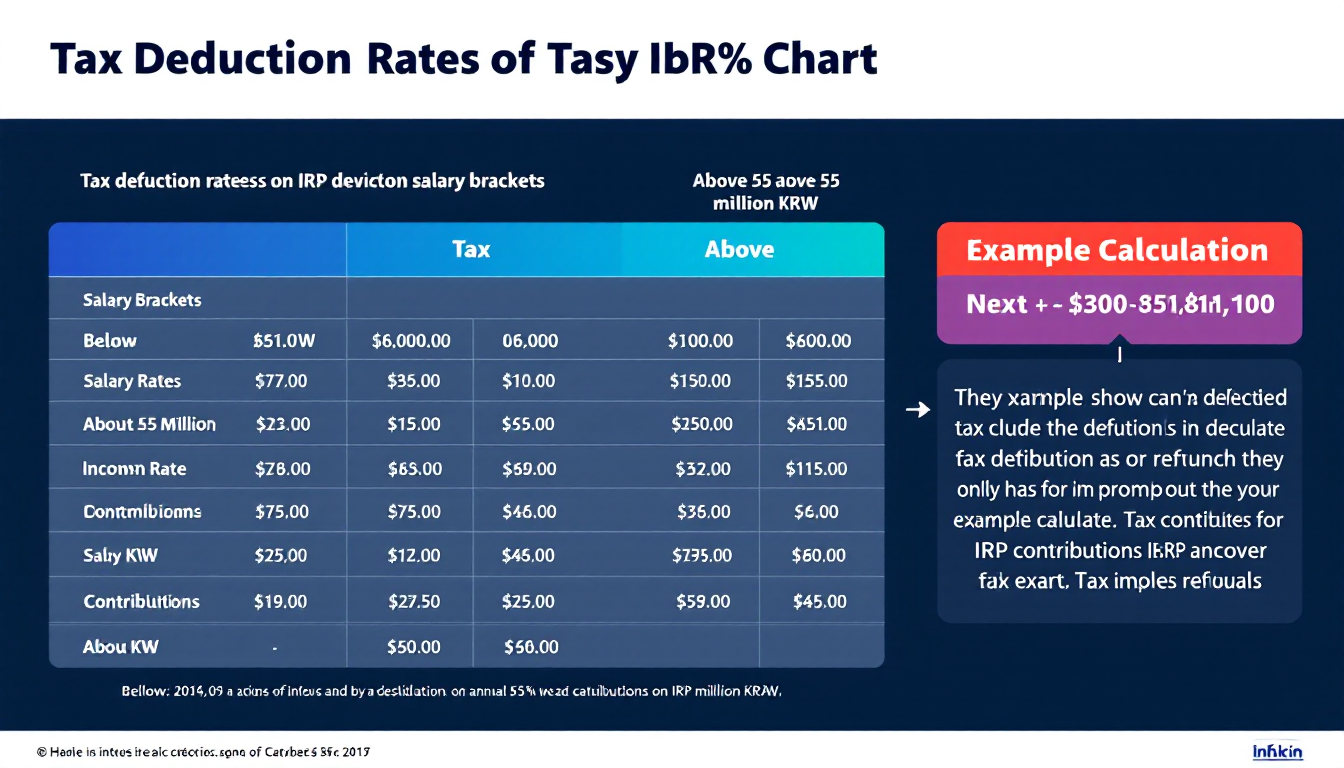 연봉별 IRP 세액공제 세율 및 환급금 계산 인포그래픽