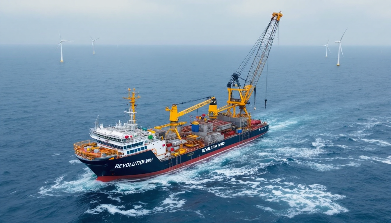 Revolution Wind 해상풍력 프로젝트 설치 현장