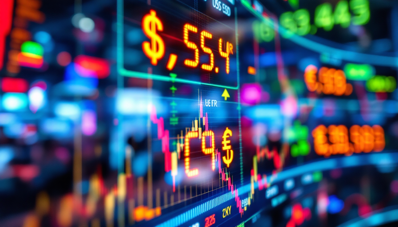 2026년 환율 변동성과 주요 통화 기호가 표시된 디지털 환율 화면