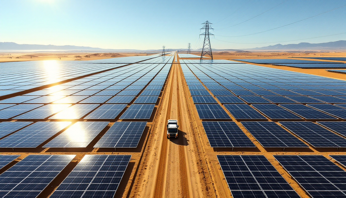 북미의 대규모 태양광 발전소와 첨단 태양광 패널