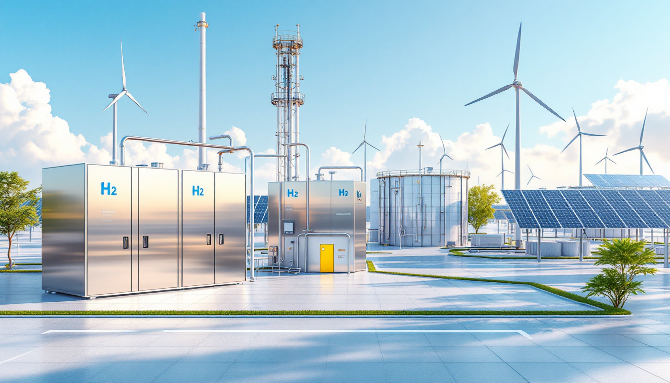 그린수소 생산을 위한 현대적 수전해 설비