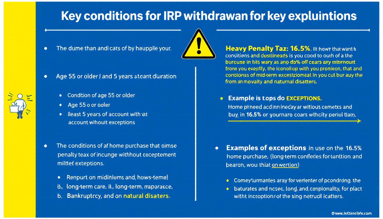 IRP 계좌 수령 조건과 중도 해지 시 높은 페널티 세금 경고 이미지