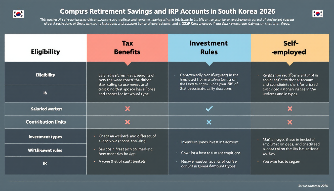 직장인과 자영업자를 위한 연금저축과 IRP의 핵심 차이점 표
