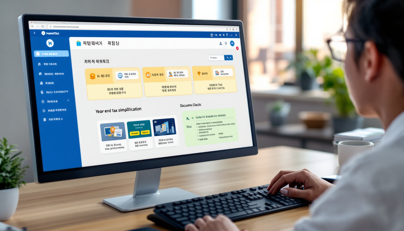 국세청 홈택스 연말정산 간소화 서비스 웹사이트 화면
