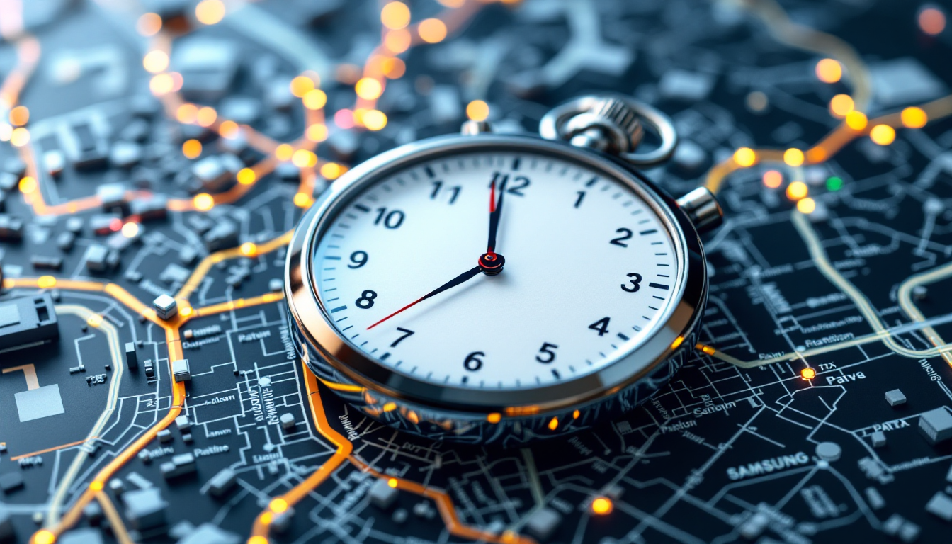 GTX를 통한 이동 시간 단축과 부동산 가치 상승의 상징적 이미지