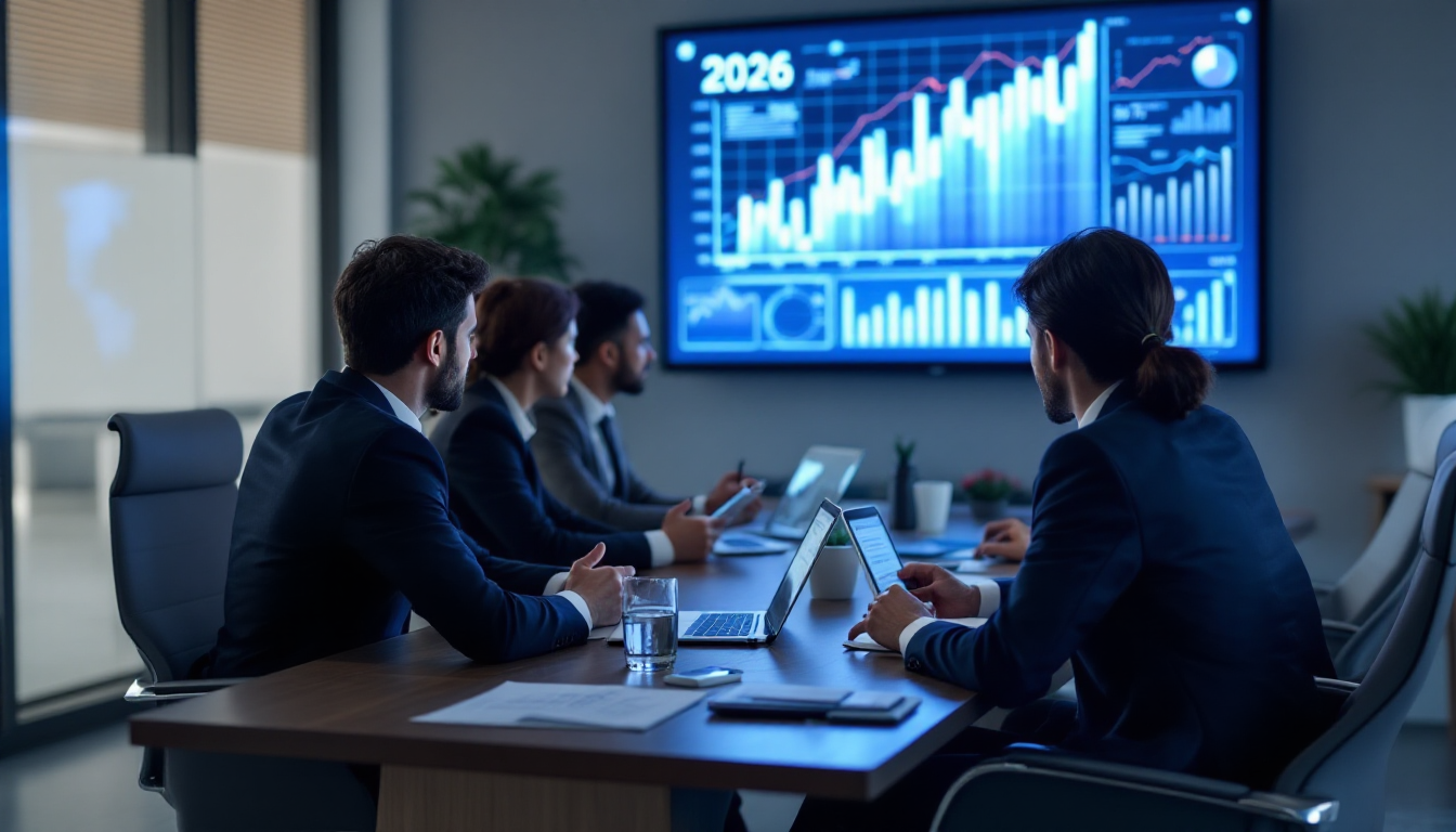 2026년 경제 성장률 전망을 분석하는 전문가 회의 장면