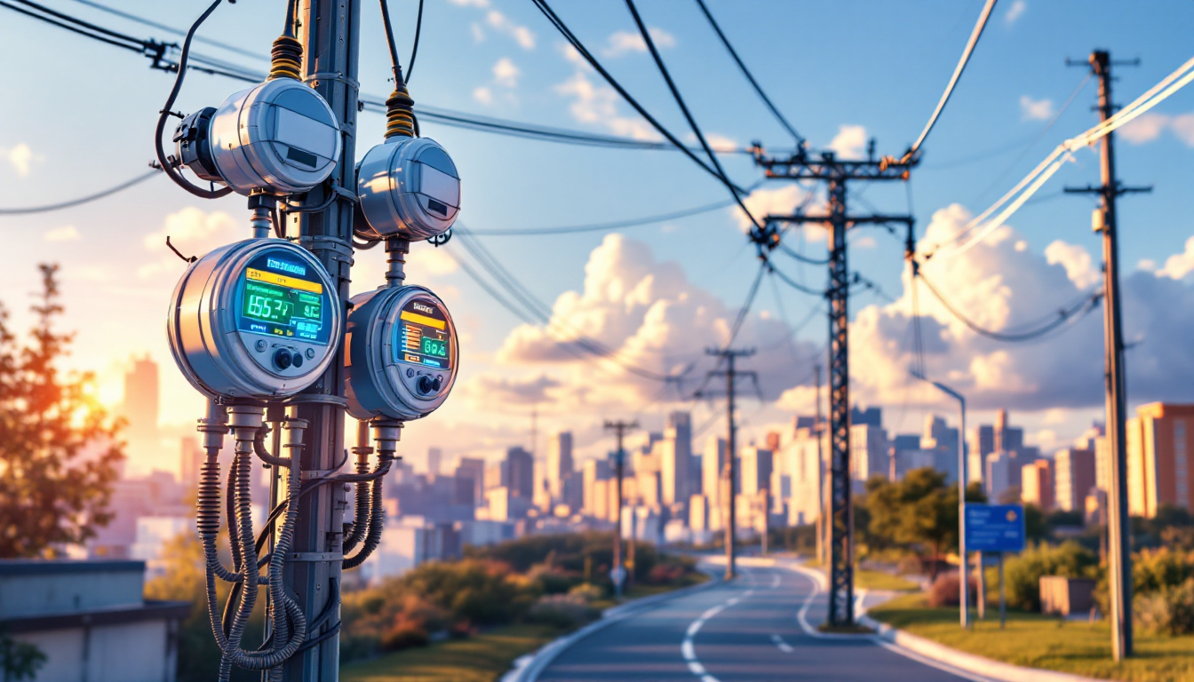 스마트 그리드와 전력망 현대화 기술의 도시 조감도