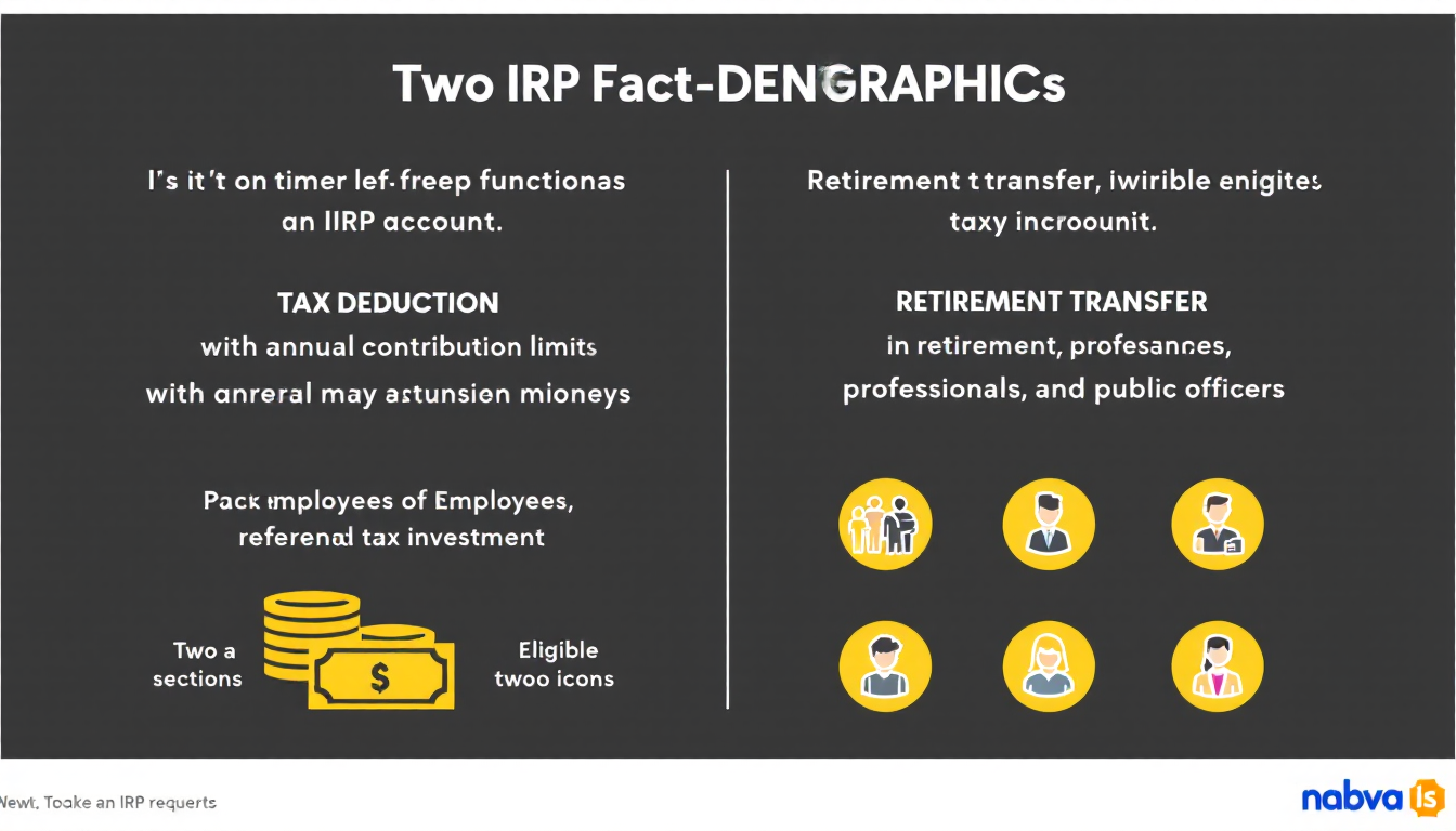 IRP 계좌의 세액공제 및 퇴직금 이전 기능과 가입 대상 설명 이미지