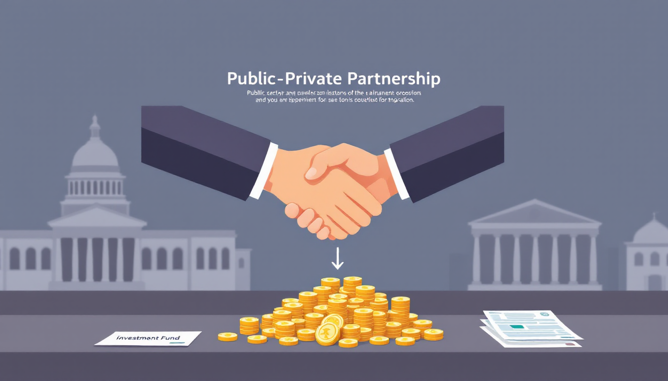 국민성장펀드의 정부와 민간 협력 구조를 상징하는 이미지