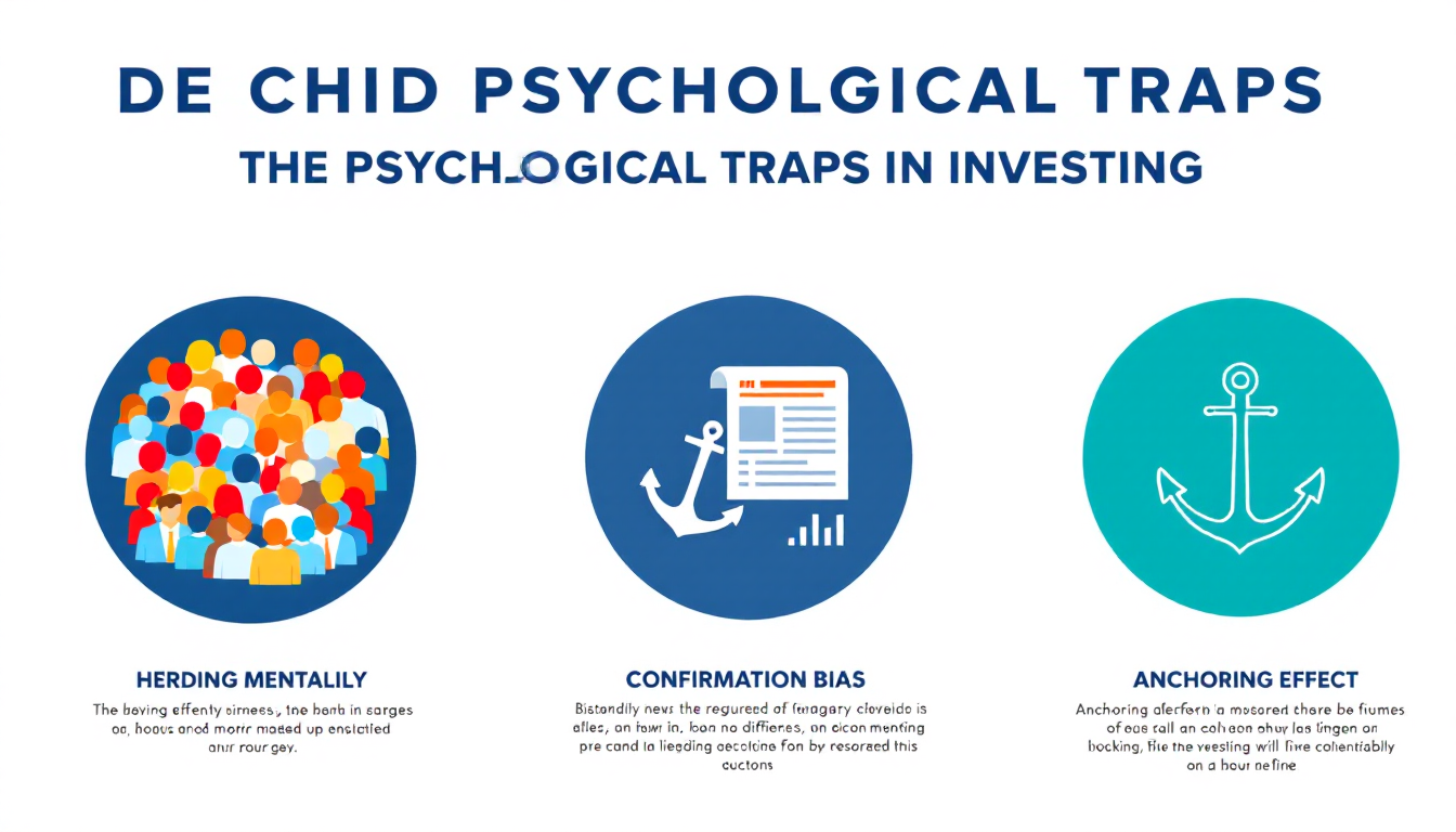 투자 시 흔히 빠지는 세 가지 심리적 함정 설명 인포그래픽