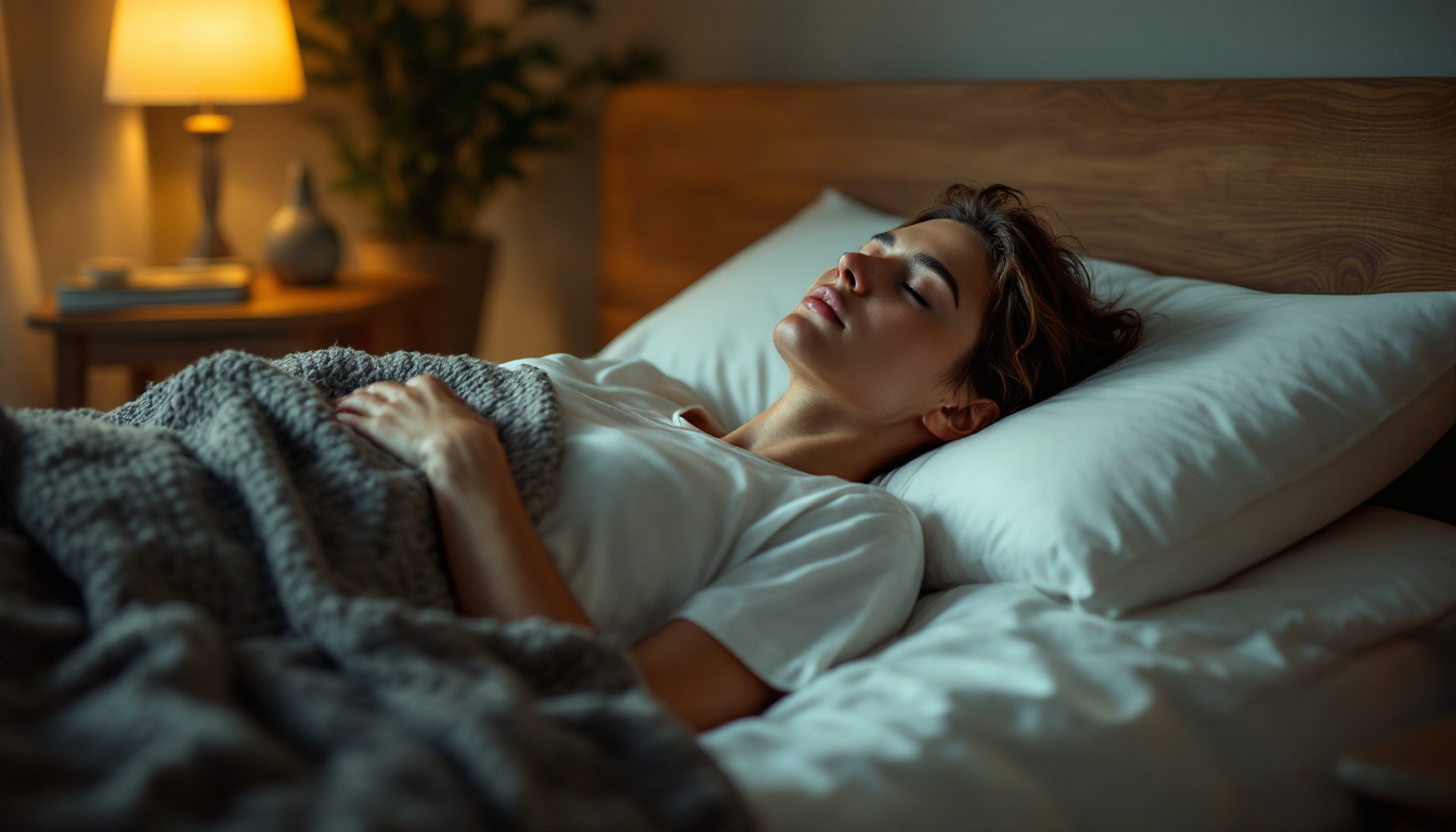 편안한 밤 숙면을 취하는 모습