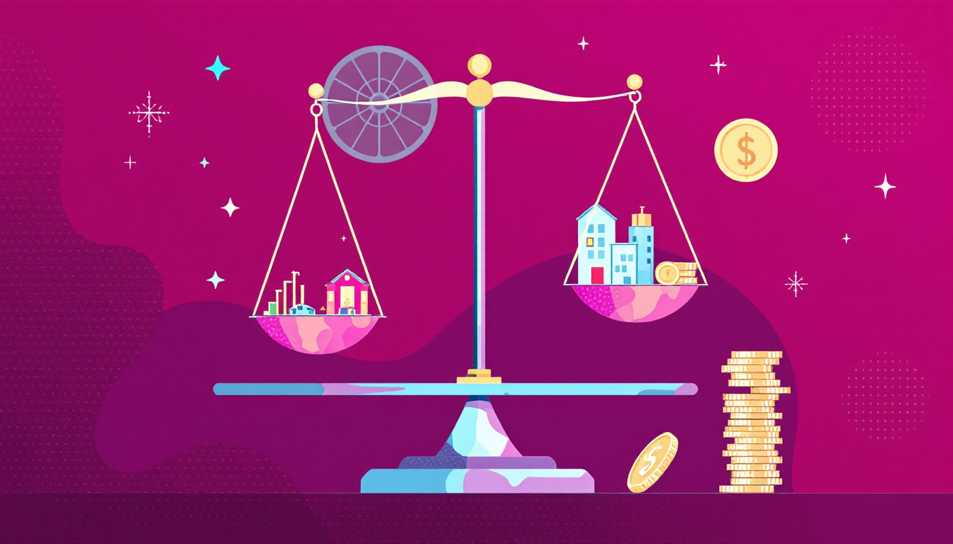 2026년 다각화 투자 전략을 상징하는 다양한 자산 분산 이미지