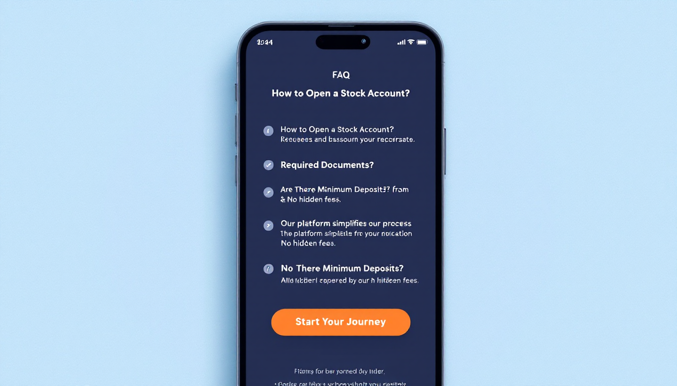 주식 계좌 개설 관련 자주 묻는 질문과 답변(FAQ) 화면