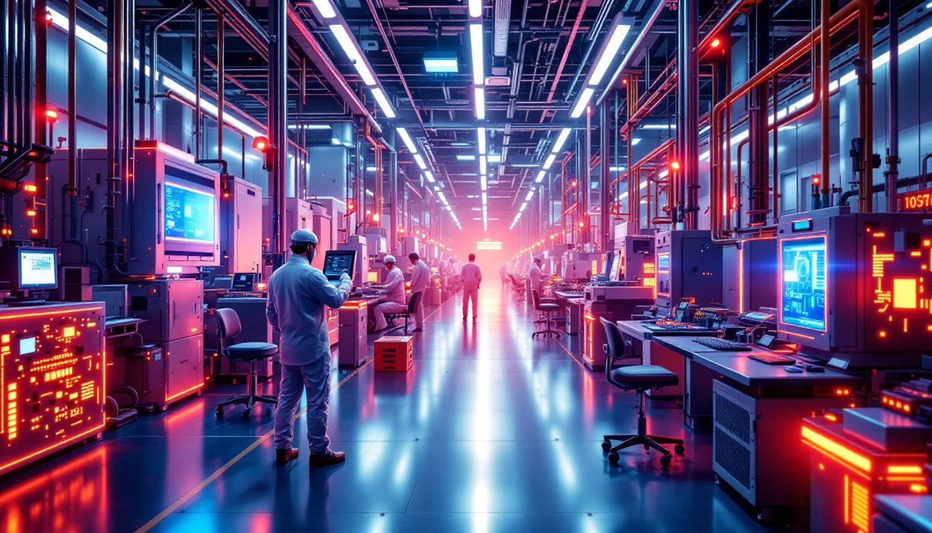 2026년 반도체 슈퍼 사이클을 상징하는 첨단 반도체 공장과 AI 칩 생산 라인