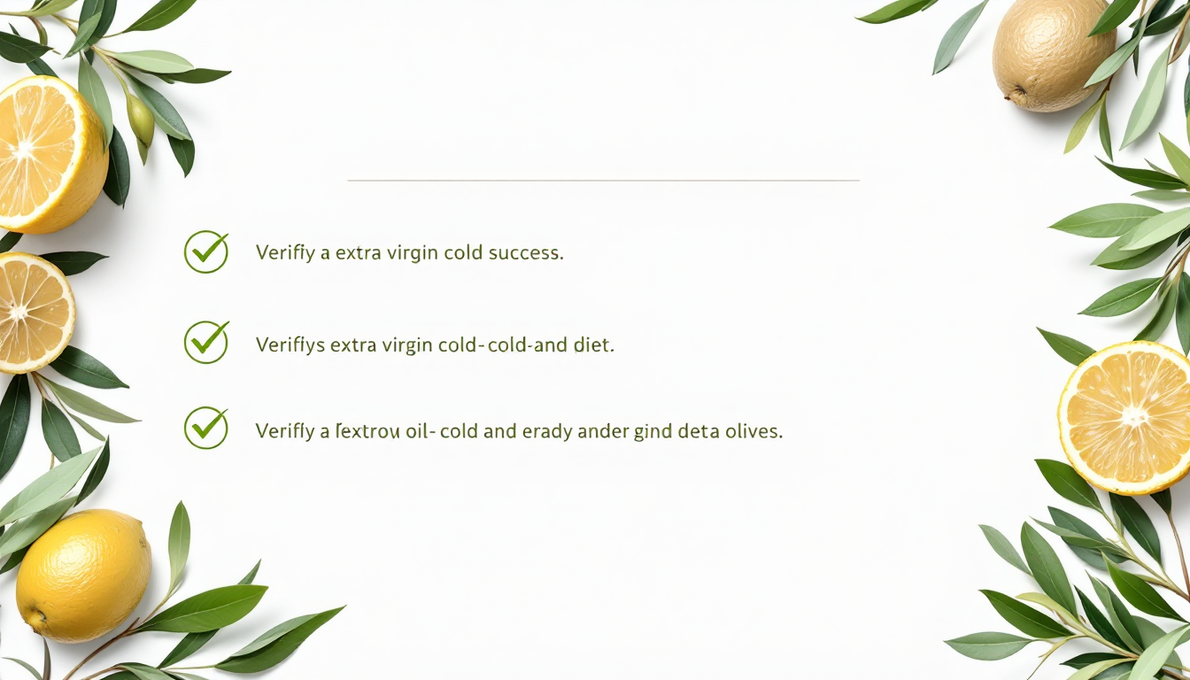 성공적인 공복 올리브오일 다이어트를 위한 최종 체크리스트 인포그래픽