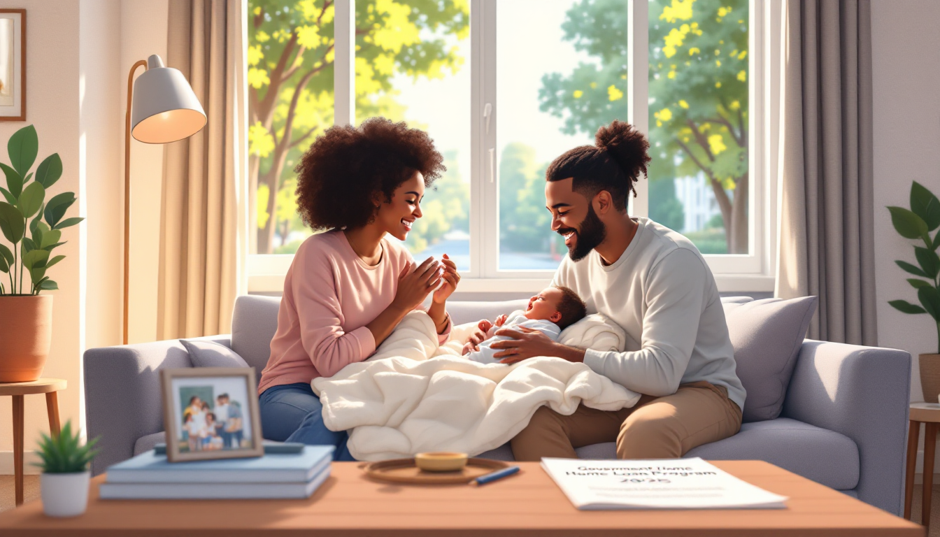 2025년 신생아 특례 대출로 주거 지원을 받는 신생아 가구의 행복한 모습