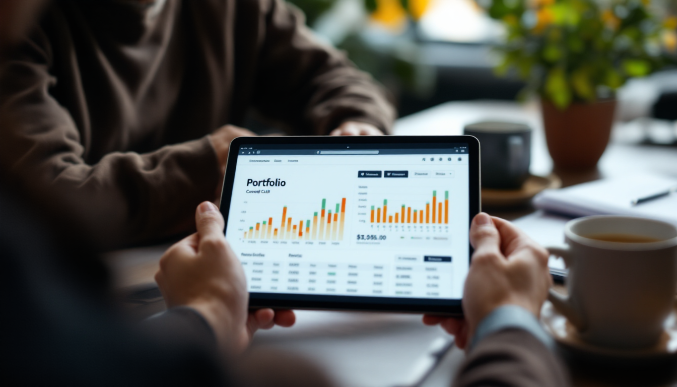 변동성 완화와 안정적인 수익 추구를 위한 분산 투자 포트폴리오를 검토하는 투자자들