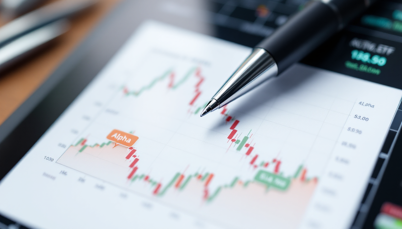 액티브와 패시브 ETF 성과 비교를 보여주는 금융 그래프와 핵심 지표들