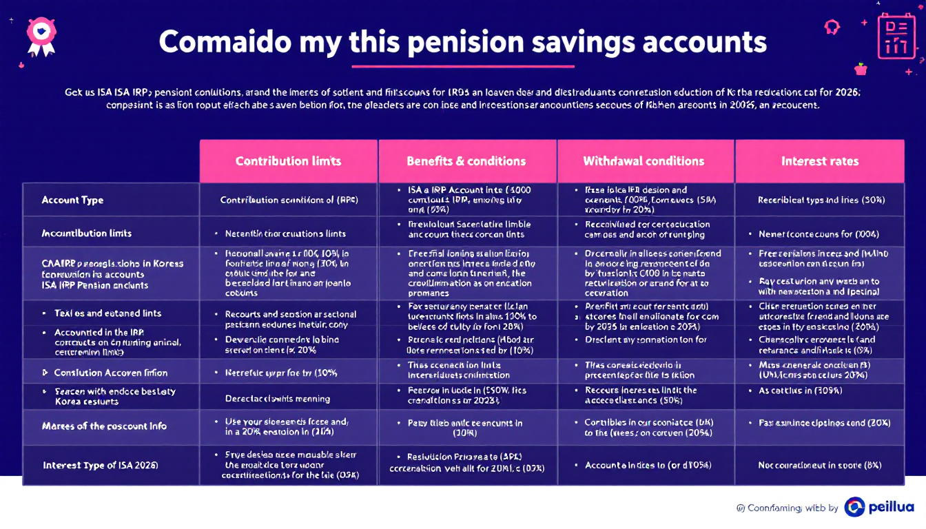 2026년 최신 기준 ISA IRP 연금저축 계좌 비교 표