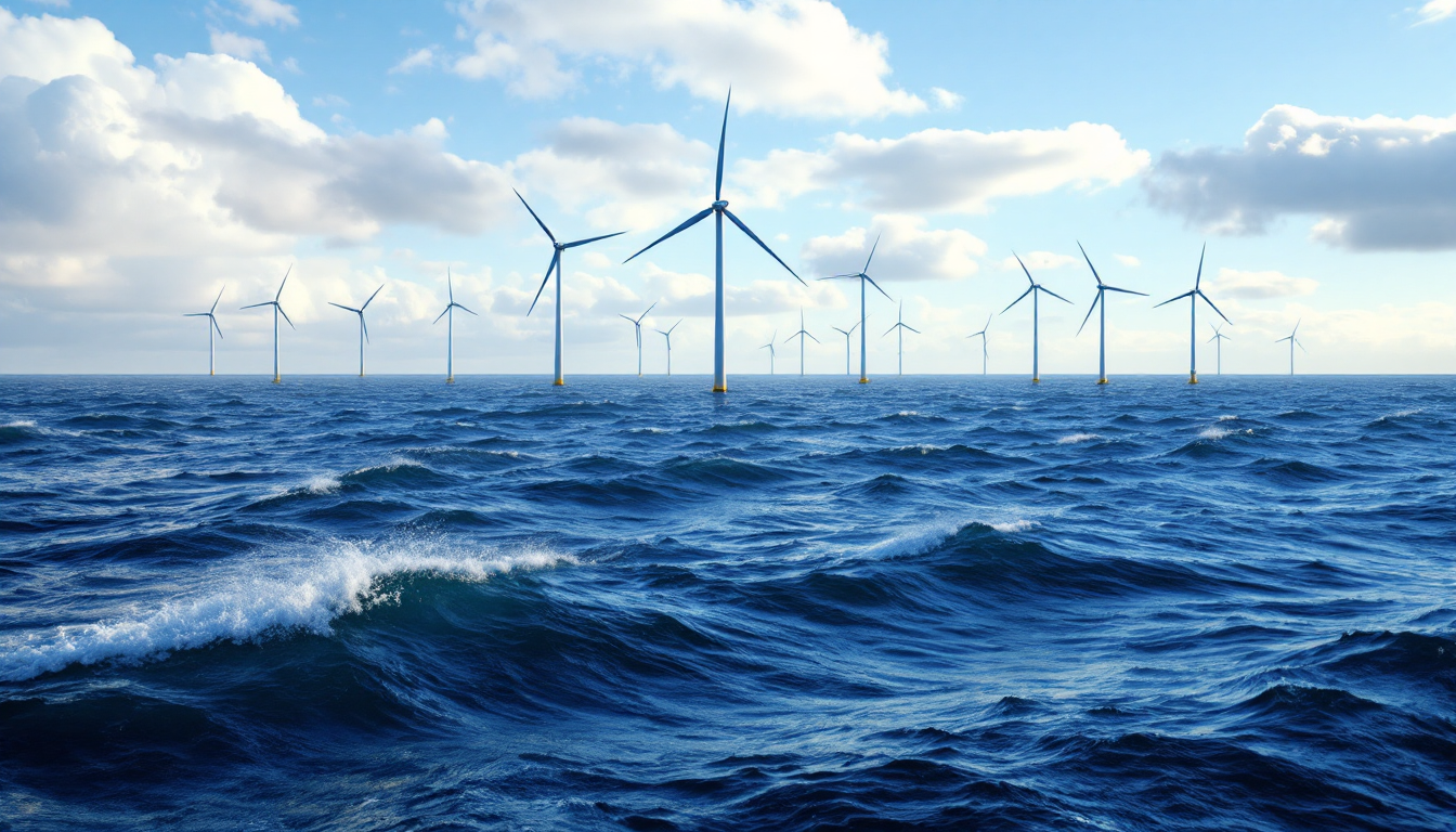 해상풍력 발전을 위한 대형 해상풍력 단지