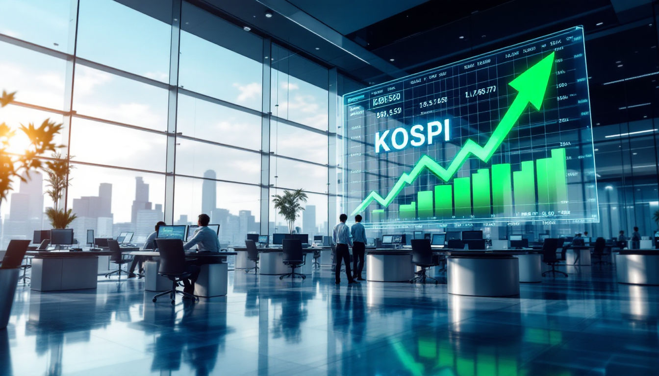 2026년 국내 증시와 성장하는 코스피 지수 시각화 이미지