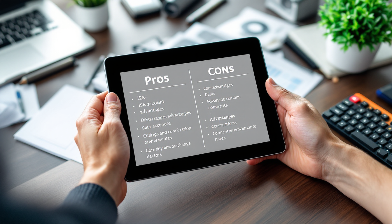 ISA 계좌의 장점과 단점을 비교하는 화면