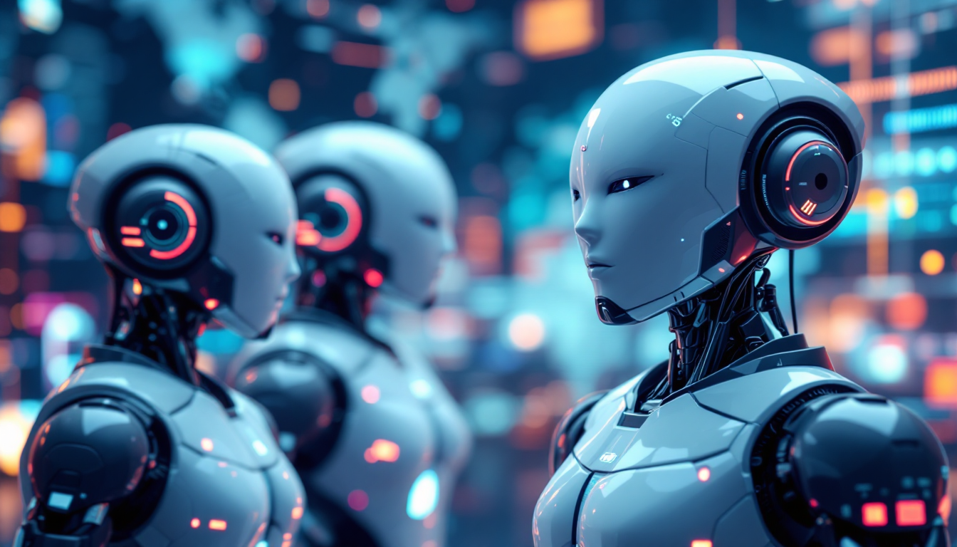 2026년 로봇 대장주 5개 주요 기업과 로봇 기술의 상징적 이미지