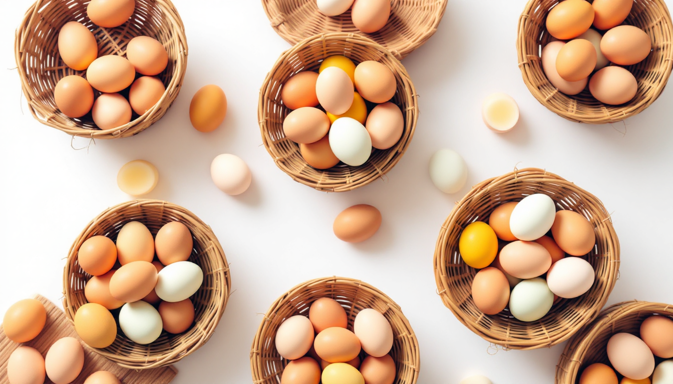 현대 포트폴리오 이론과 위험 분산을 상징하는 여러 바구니에 달걀을 나누어 담은 이미지