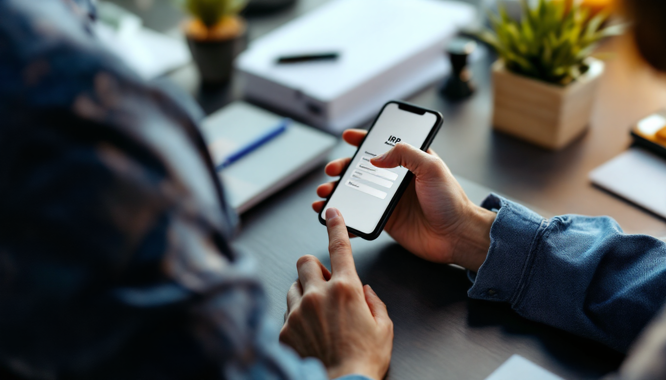 현명한 미래를 위해 IRP 계좌를 개설하는 사람의 이미지